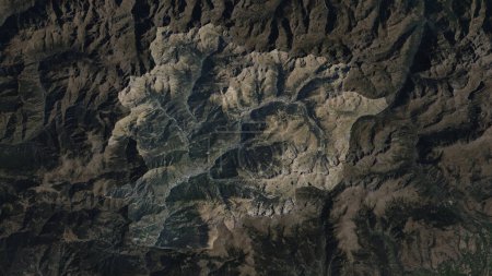 Andorra auf einer hochauflösenden Satellitenkarte hervorgehoben