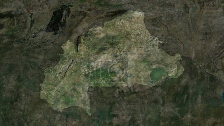 Burkina Faso highlighted on a high resolution satellite map