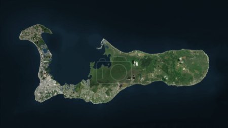 Grand Cayman - Cayman Islands highlighted on a high resolution satellite map