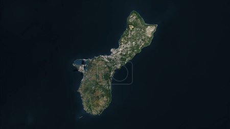 Guam - USA auf einer hochauflösenden Satellitenkarte hervorgehoben