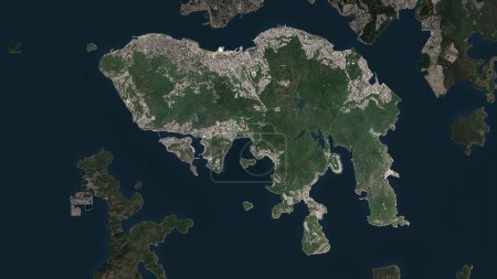 Hong Kong destacó en un mapa satelital de alta resolución