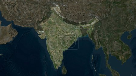 India destaca en un mapa satelital de alta resolución