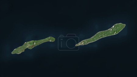 Little Cayman - Cayman Islands highlighted on a high resolution satellite map