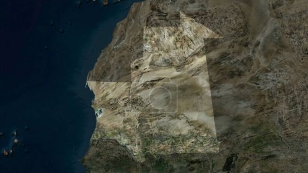 Mauritania destaca en un mapa satelital de alta resolución