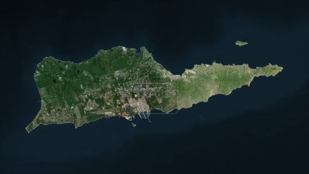 Saint Croix - Amerikanische Jungferninseln auf einer hochauflösenden Satellitenkarte hervorgehoben