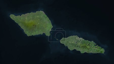 Samoa destaca en un mapa satelital de alta resolución