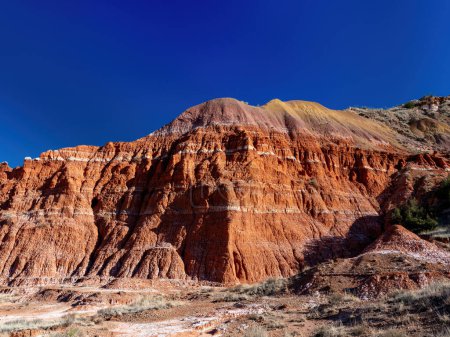 Foto de Cresta de color rojo en Palo Dur Canyon Texas - Imagen libre de derechos