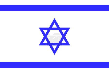 Ilustración de Israel flag. Israel flag vector page symbol for your web site design, Israel flag logo, app, UI. Israeli flag vector illustration, EPS10 - Imagen libre de derechos