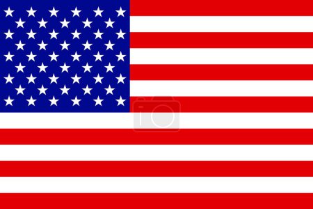 Illustration for Flag USA. USA flag vector page symbol for your website design. USA flag logo, application, UI. USA Flag Vector Illustration, EPS10 - Royalty Free Image