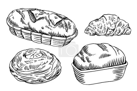 Illustration for Bakery bread, sketch style - Royalty Free Image