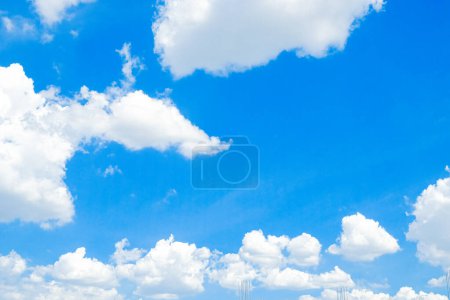 Photo for Cotton Candy Skies: Blissful Blue and White - Royalty Free Image