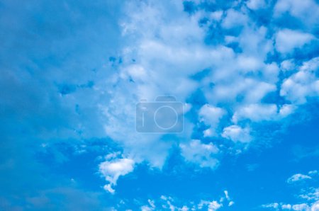 Photo for Whispering Leaves of Tranquility white cloud with blue sky - Royalty Free Image