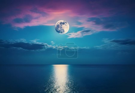 Celestial Panorama: Embracing the Beauty of the Moonlit Seascape