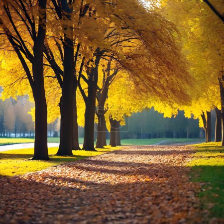 Ruhiger Herbst: Frieden und Romantik in der Ruhe des Parks entdecken