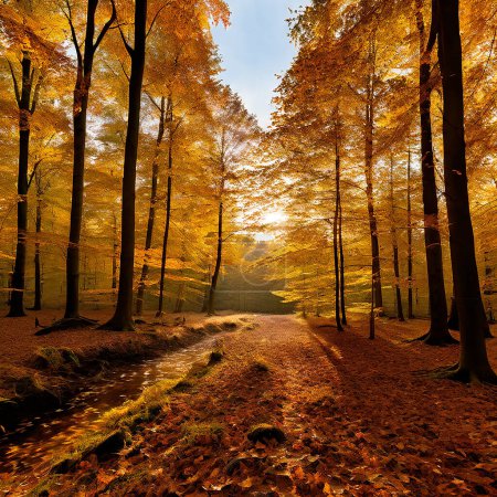 Autumn's Golden Embrace: Majestic Woods of De Hoge Veluwe