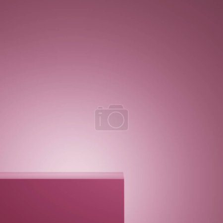 Téléchargez les photos : Lumière studio maquillée rose avec ombre douce, présentation du produit, illustration 3D. - en image libre de droit