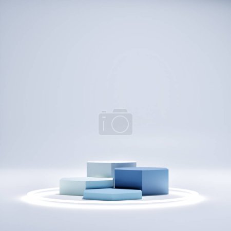 Téléchargez les photos : Maquette minimalisme abstrait podium pour la présentation de produits, illustration 3D. - en image libre de droit