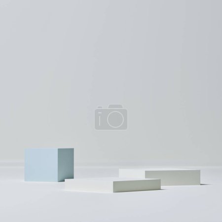 Photo for Mock up minimalism abstract podium for product presentation, 3d illustration. - Royalty Free Image