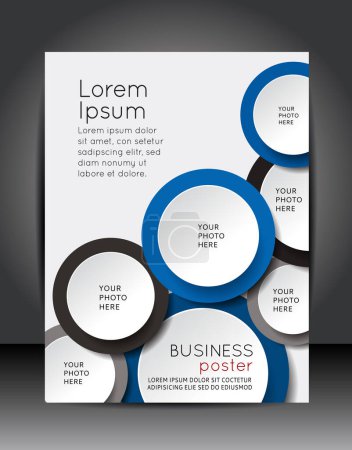 Illustration for Illustration for your business presentations. Brochure design template, vector background - Royalty Free Image