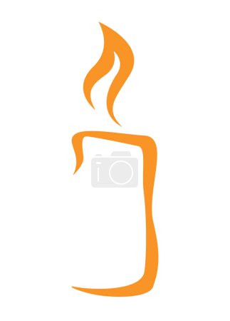 Illustration for Candle draw, candlestick vector isolated on white background, illustration - Royalty Free Image