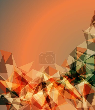 Illustration for Futuristic Design, background with triangle - brochure design or flyer - Royalty Free Image