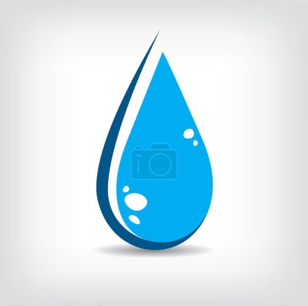 Illustration for Water Drop symbol, emblem design, Abstract vector logo. Abstract circle water logotype - Royalty Free Image