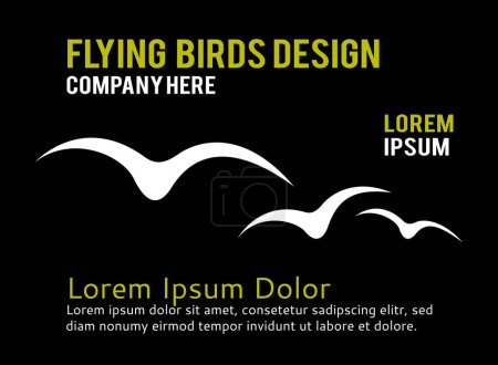 Téléchargez les illustrations : Silhouette d'oiseaux volants vecteur, illustration d'oiseaux. - en licence libre de droit