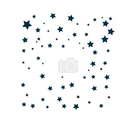 Ilustración de Vector de iconos del cielo estrellado. Pictograma plano simple azul sobre fondo blanco. Ilustración estrellada. - Imagen libre de derechos