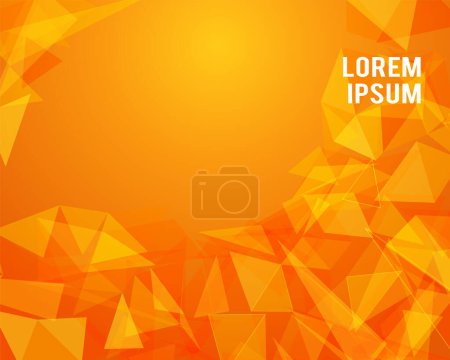 Illustration for Futuristic Design, background with triangle - brochure design or flyer - Royalty Free Image