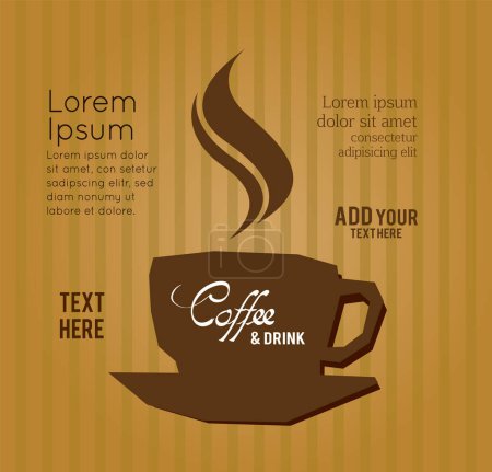 Téléchargez les illustrations : Fond d'étiquette de café pour votre texte - en licence libre de droit