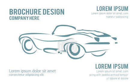 Téléchargez les illustrations : Modèle de conception de logo vectoriel automobile abstrait de conception de voiture sur fond blanc, illustration - en licence libre de droit