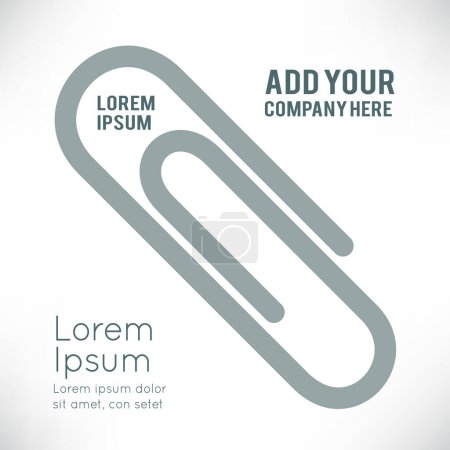 Illustration for Paper clip attachment icon - paper clip, email attachment, the silhouette of the vector - Royalty Free Image