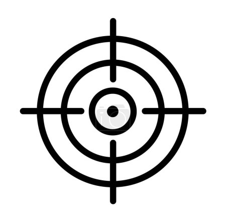 Ilustración de Objetivo objetivo icono objetivo flecha de enfoque, ilustración del vector - Imagen libre de derechos