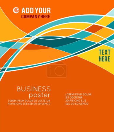 Illustration for Flyer design content background. Abstract geometric background design shape pattern, futuristic background, business presentation report cover - Royalty Free Image