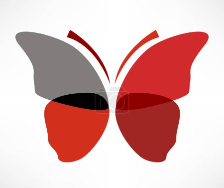 Illustration for White background with color butterfly - Royalty Free Image