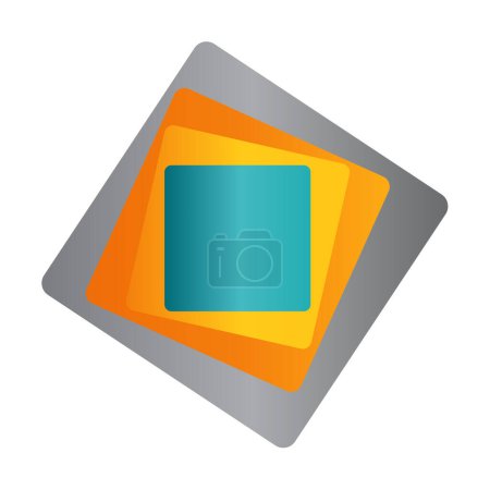 Illustration for Cube logo on white background. Vector illustration - Royalty Free Image