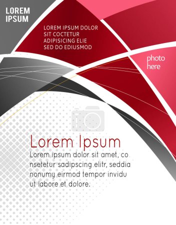 Illustration for Illustrated colorful layout with abstraction. Magazine cover, business brochure template. - Royalty Free Image