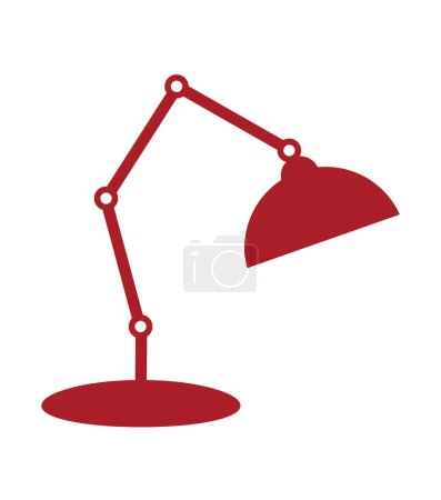 Ilustración de Símbolo de lámpara de mesa aislada. Ilustración vectorial sobre fondo blanco. - Imagen libre de derechos