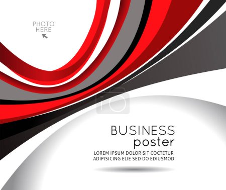 Illustration for Illustrated business presentation. Magazine cover, business brochure template. - Royalty Free Image