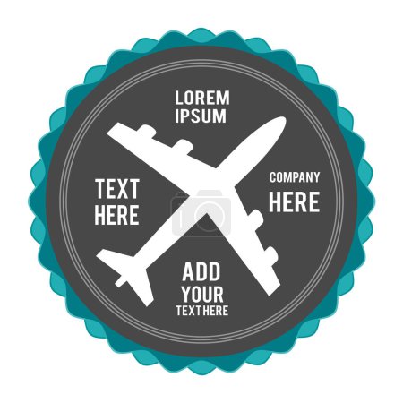 Illustration for Airplane sign. Travel icon. Plane symbol isolated on white background. Vector illustration - Royalty Free Image