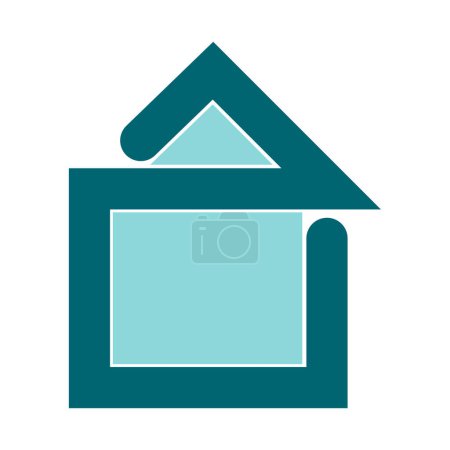 Illustration for Blue  real estate icon - illustration - Royalty Free Image