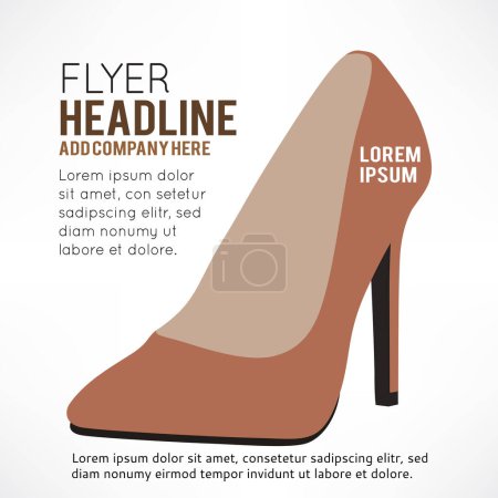Téléchargez les illustrations : Icône vectorielle chaussures femme marron - Illustration - en licence libre de droit
