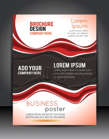 Illustration for Stylish presentation of business poster, magazine cover, design layout template - Royalty Free Image
