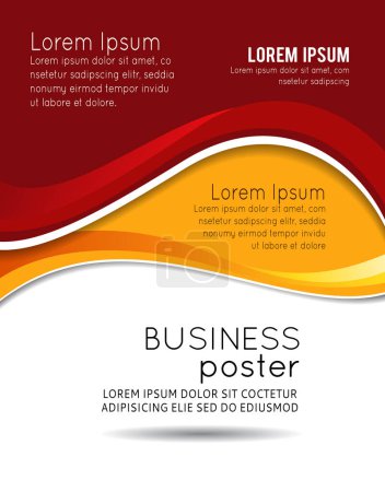 Ilustración de Elegante presentación de póster de negocios, portada de revista, plantilla de diseño - Imagen libre de derechos