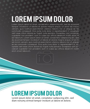Illustration for Abstract background with wave - brochure design or flyer - Royalty Free Image