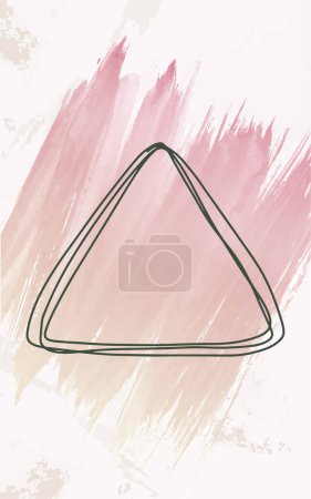 Foto de Abstract  triangle background with paint stroke - Imagen libre de derechos