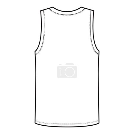 Photo for Tank top Sleeveless Tee T-shirt Muscle shirt Yoga top Basketball jersey Top - Royalty Free Image