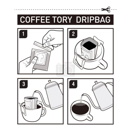 Téléchargez les photos : Autocollant manuel de café goutte à goutte - en image libre de droit