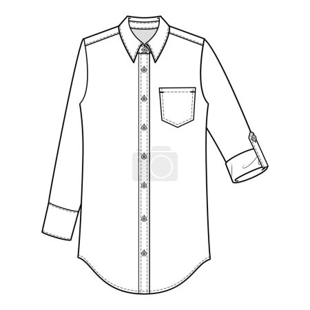 Téléchargez les photos : Chemise Chemisier Chemise à manches courtes Chemise à manches longues Top - en image libre de droit