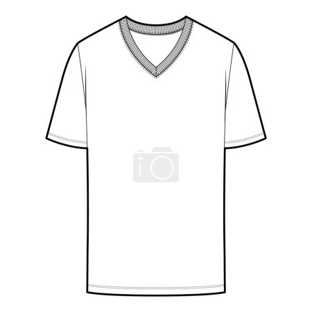 Photo for Short sleeve Tee Top fashion flat - Royalty Free Image